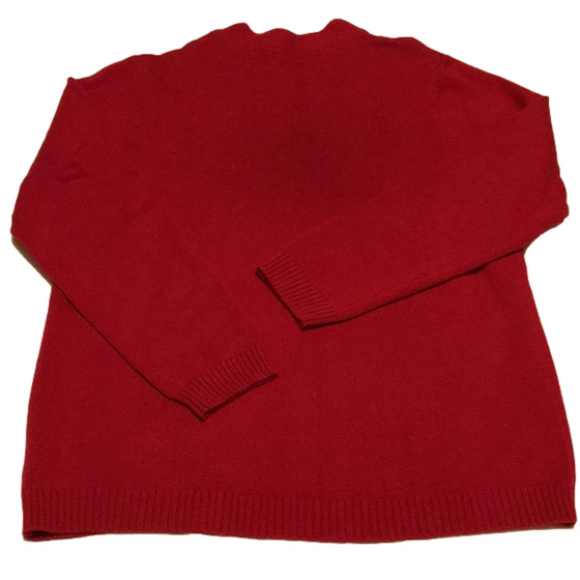 CHARTER CLUB Womens Red Long Sleeve Pullover Henley Neck Sweater Golden Clasps—L - Picture 4 of 16